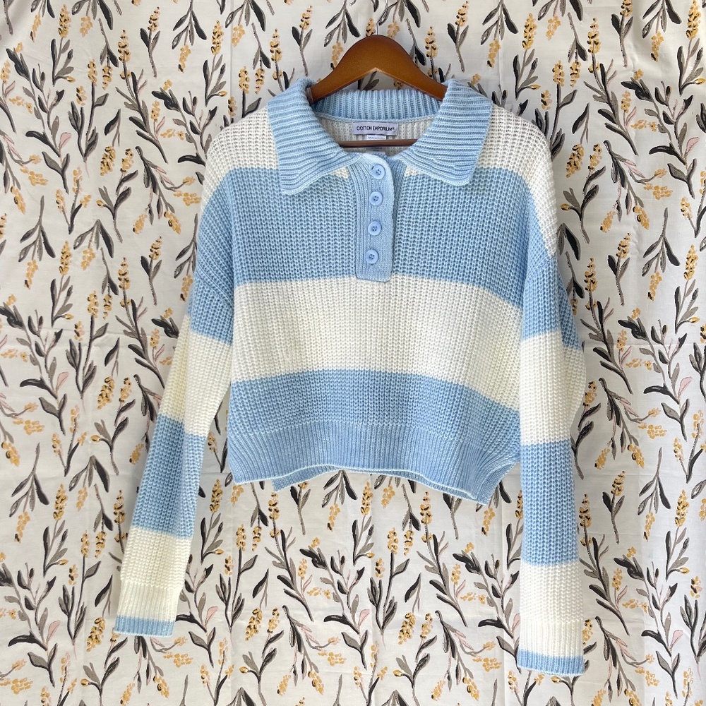 Stripe Print Long Sleeve Sweater( new without tags)